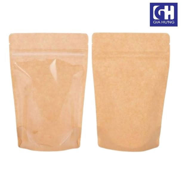 Túi zip giấy một mặt trong suốt